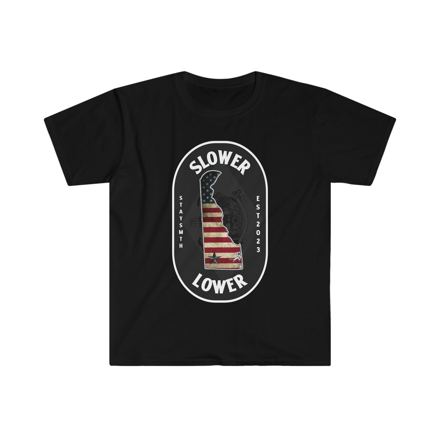 “Slower Lower” Delaware Tee (Multiple Colors)